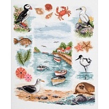 Купить недорого   Набор для вышивания Anchor "Coastal Sampler" /Прибрежный/ 44*35см, MEZ Венгрия, PCE969  в интернет магазине Фэмили хоби