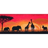 Купить недорого   Набор для вышивания Maia "African Horizon" 13*30см, MEZ Венгрия, 5678000-01187  в интернет магазине Фэмили хоби