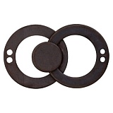 Пряжка-застежка, размер 30мм, металл, черной меди, 10шт, Union Knopf by Prym, U0058999030008801-10