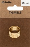 Наперсток "Кольцо", диаметр 16мм, сталь, золотистый, Tulip, SN-004e