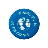 Пуговица с 2 отверстиями, размер 20мм, пластик, синий, Union Knopf by Prym, U0453871020006601-20